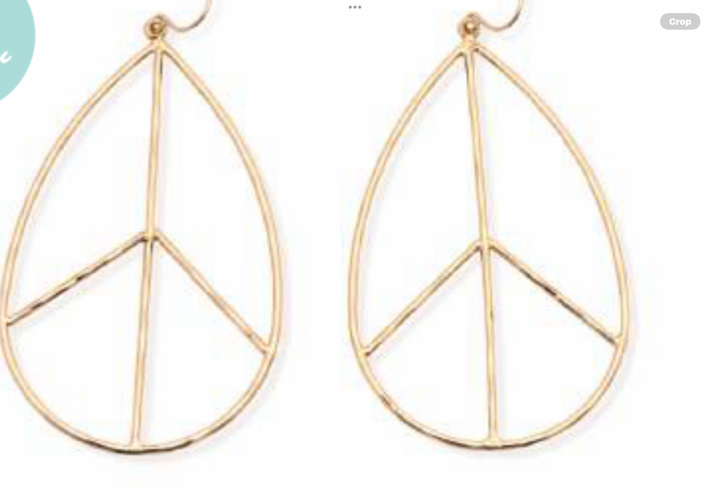 Leslie Curtis Lilah Peace Gold Plated Peace Sign Earrings