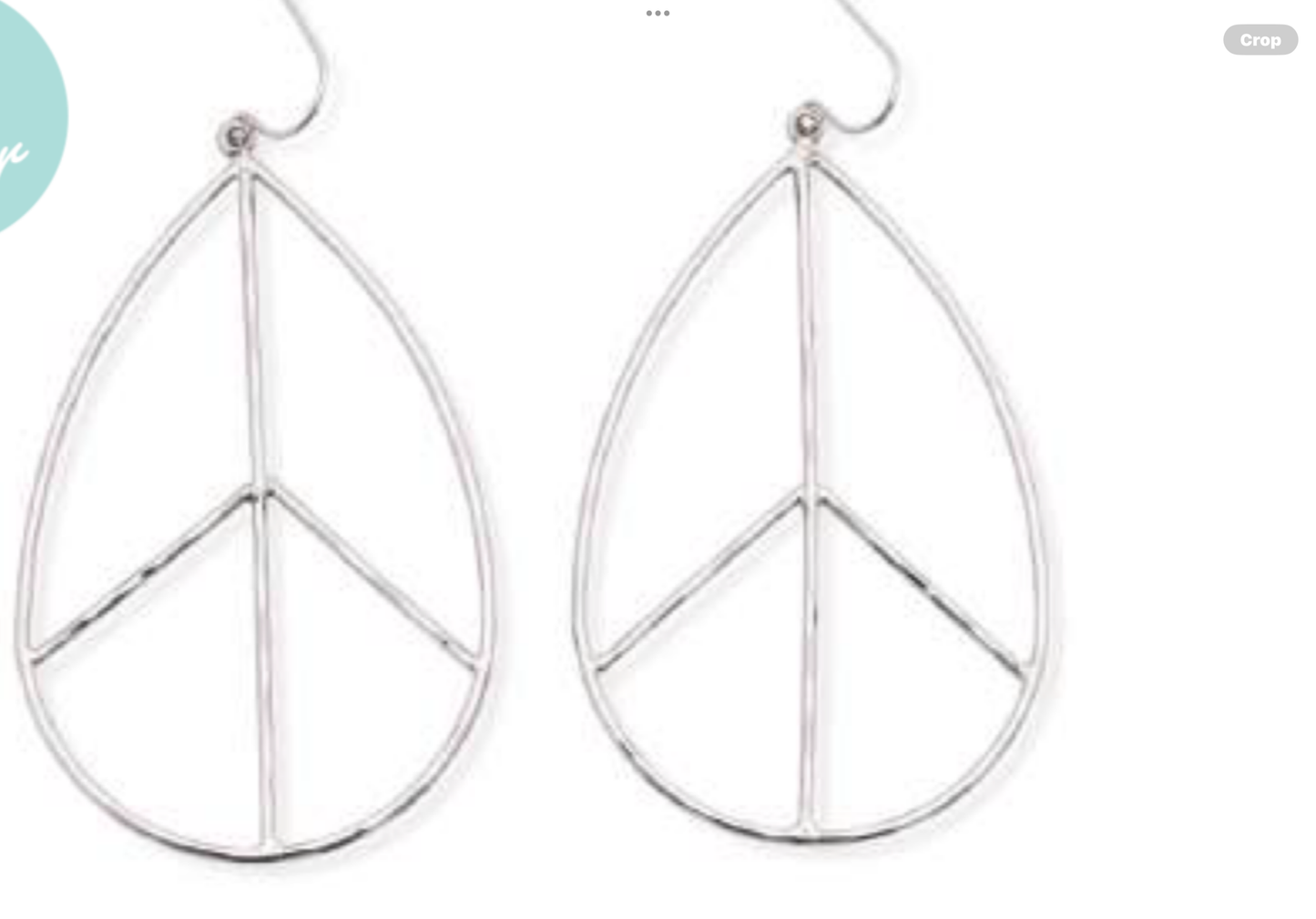 Leslie Curtis Lilah Sliver Peace Earrings