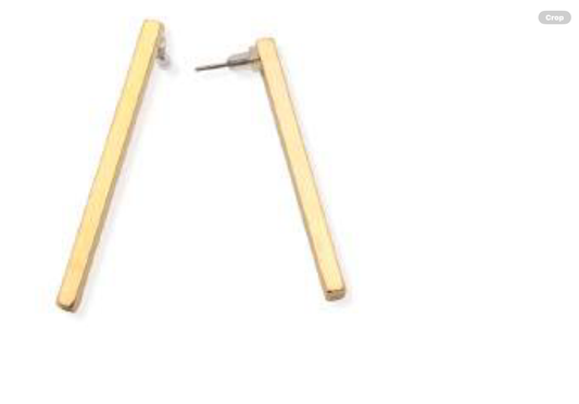 Leslie Curtis Lennon Long Bar Earrings