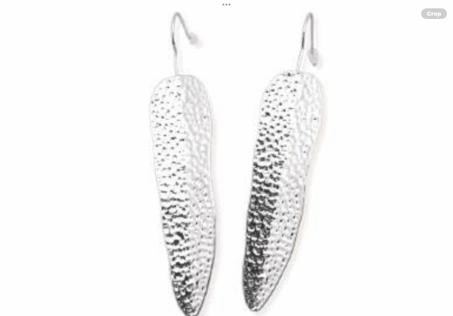 Leslie Curtis Steffany Silver Hammered Leaf Earrings