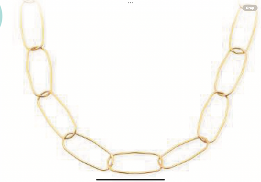 Leslie Curtis Gabriel Chunky Paperclip Gold Necklace