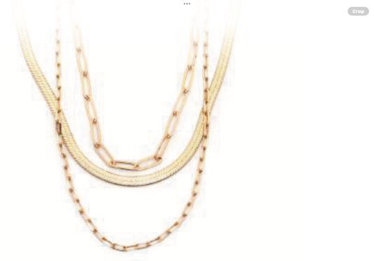 Leslie Curtis Baylee Gold 3 Layer Chain Necklace