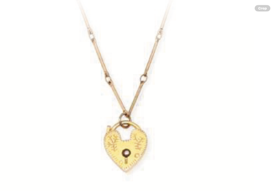 Leslie Curtis Genesis Heart Locket Pendant on Gold Chain