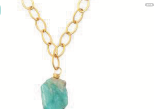 Leslie Curtis Scout Chunky Amazonite Stone Necklace