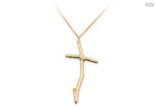 Leslie Curtis Sacred Gold Asymmetrical Cross Necklace