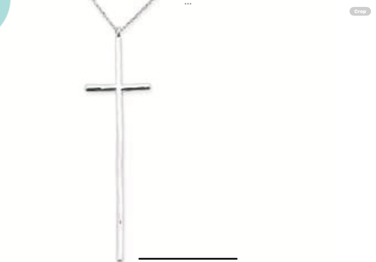 Leslie Curtis Peyton Silver Hammered Thin Cross Necklace