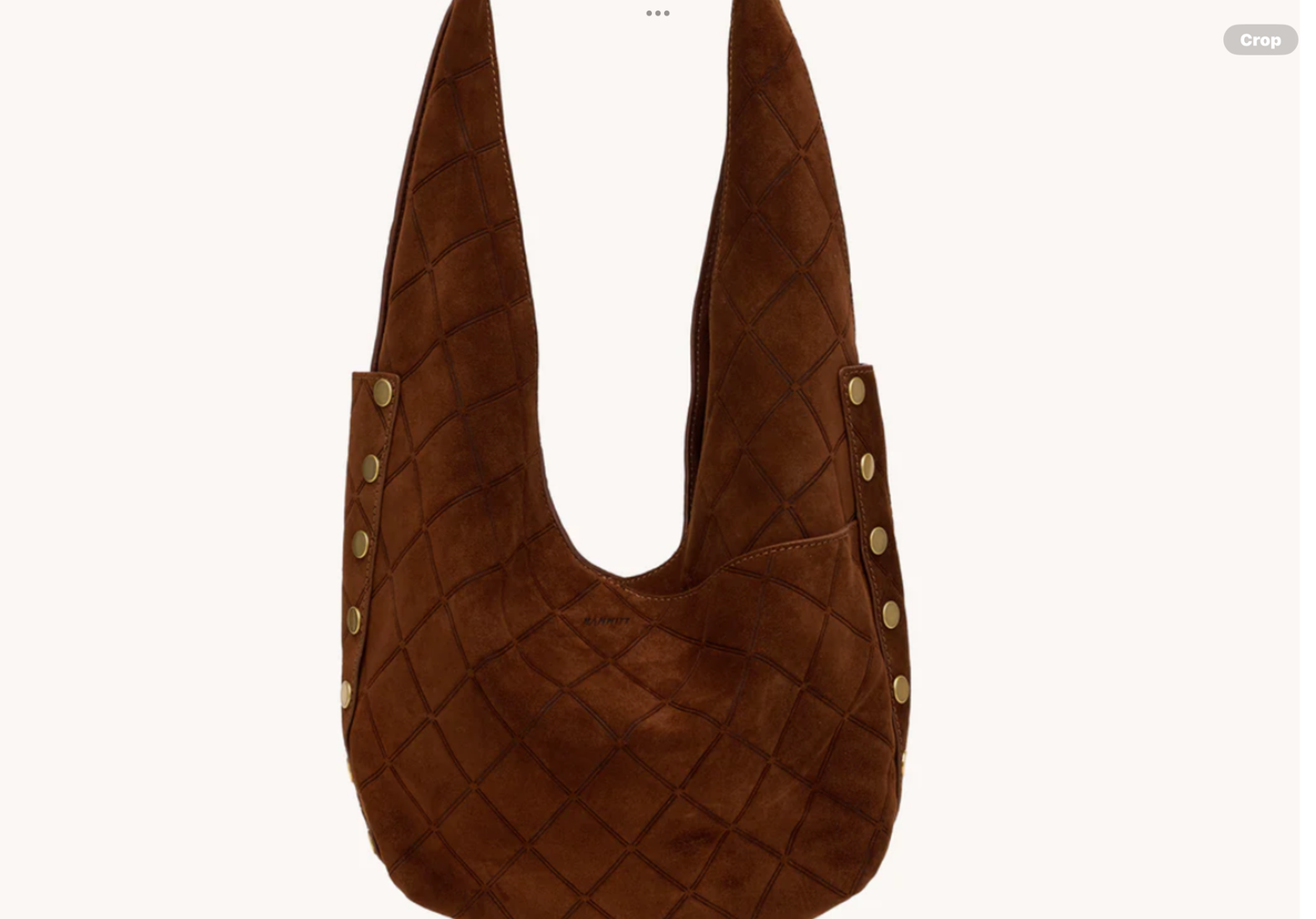 Hammitt Tom Lrg Chocolate Diamond Suede/Antique Gold