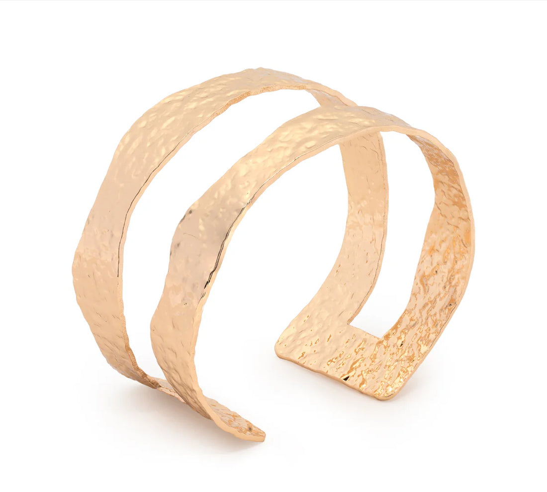 Leslie Curtis Angelica Hammered Gold Bracelet