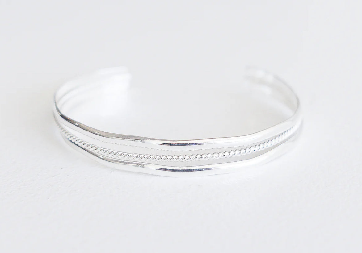 Leslie Curtis Shania Rope Bracelet Silver