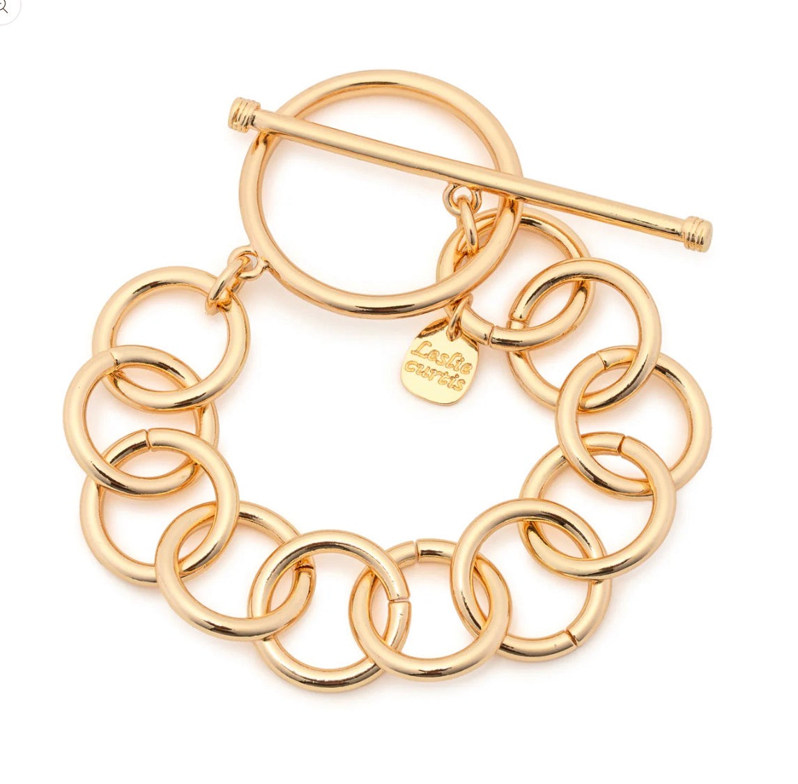 Leslie Curtis Valerie Chunky Gold Link Bracelet