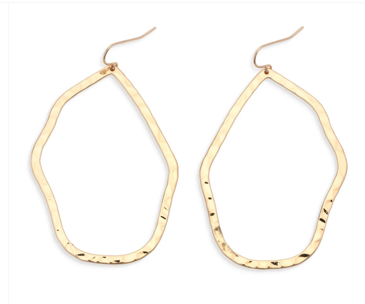 Leslie Curtis Banks Hammered Gold Hoops