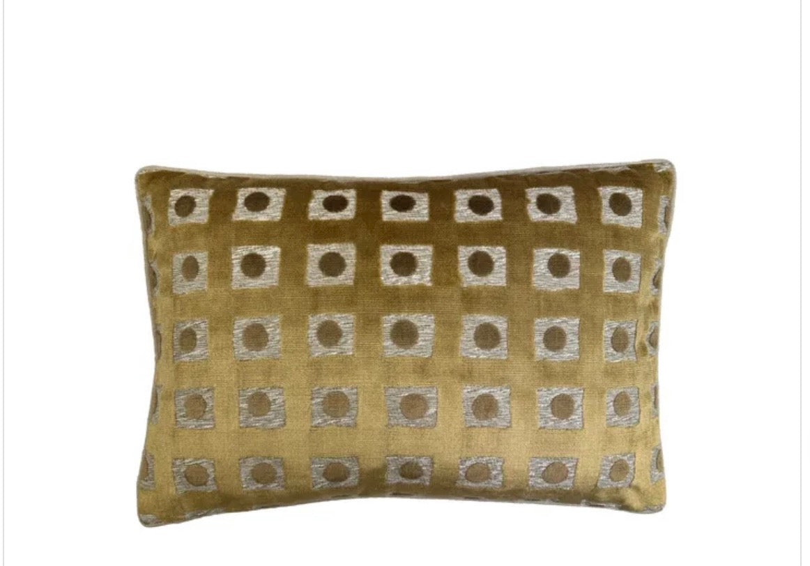 Domino Caramel Throw Pillow 16x24