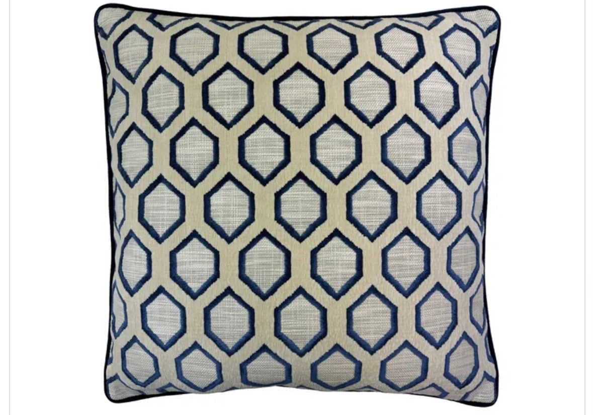 Centerpoint Indigo Throw Pillow 22 Inch