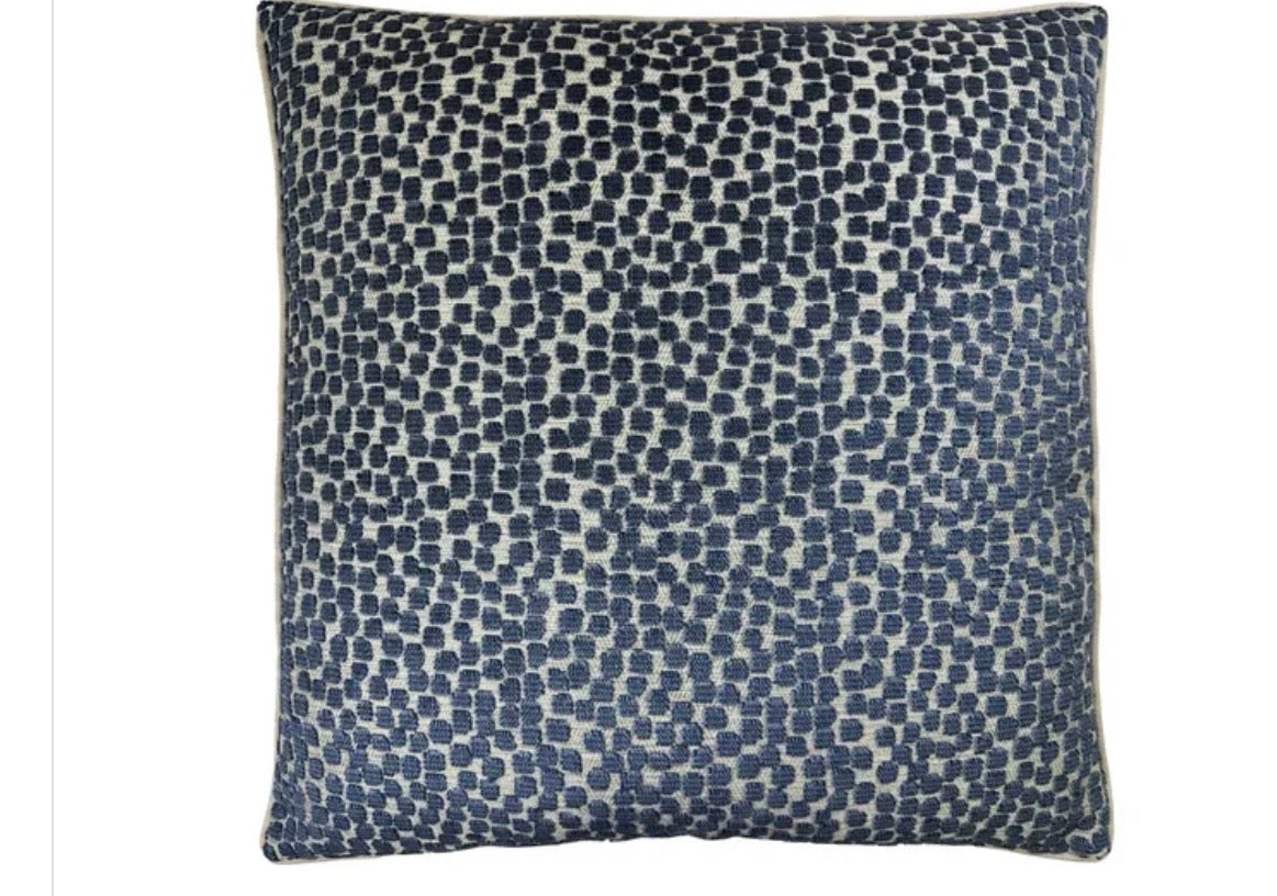Bespeckled Navy Throw Pillow 22 Inch