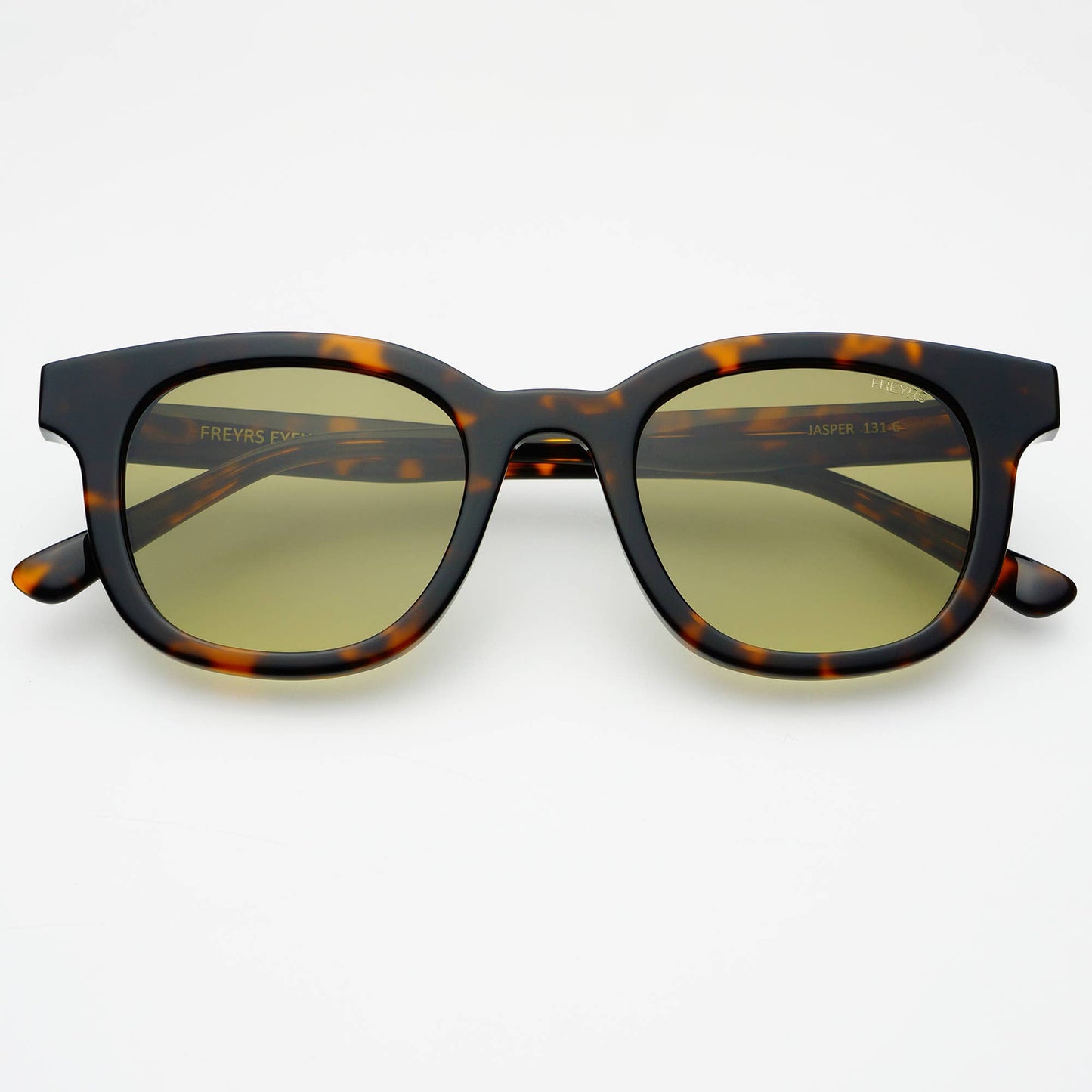 Freyrs Jasper Acetate Unisex Sunglasses: Tortoise / Green