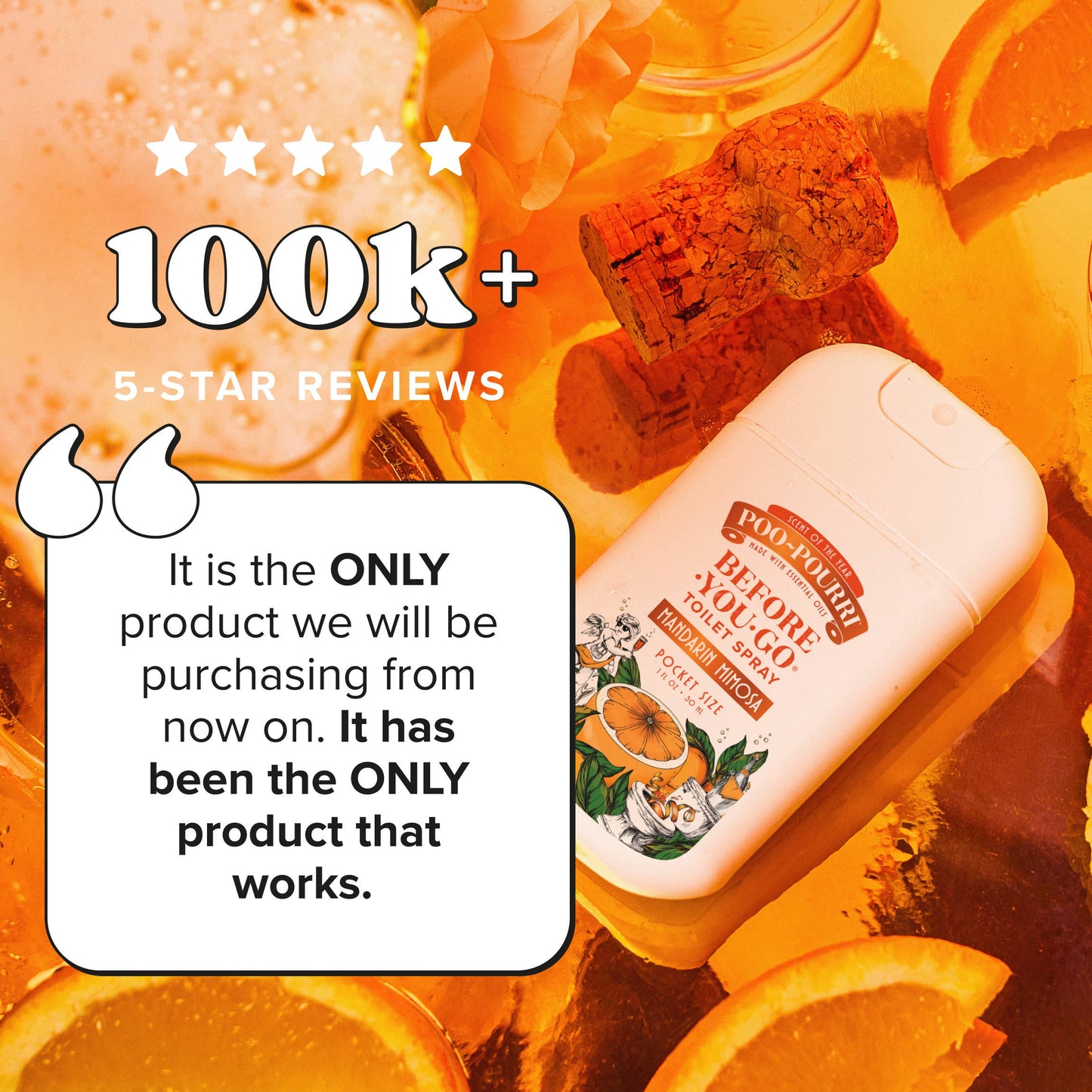 Poo~Pourri Mandarin Mimosa 1oz Pocket Sprayer, Pouched