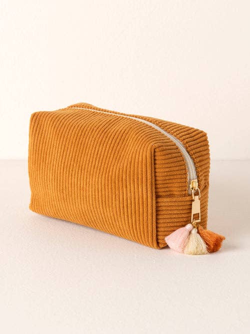 ROUX BOXY ZIP POUCH: Rust