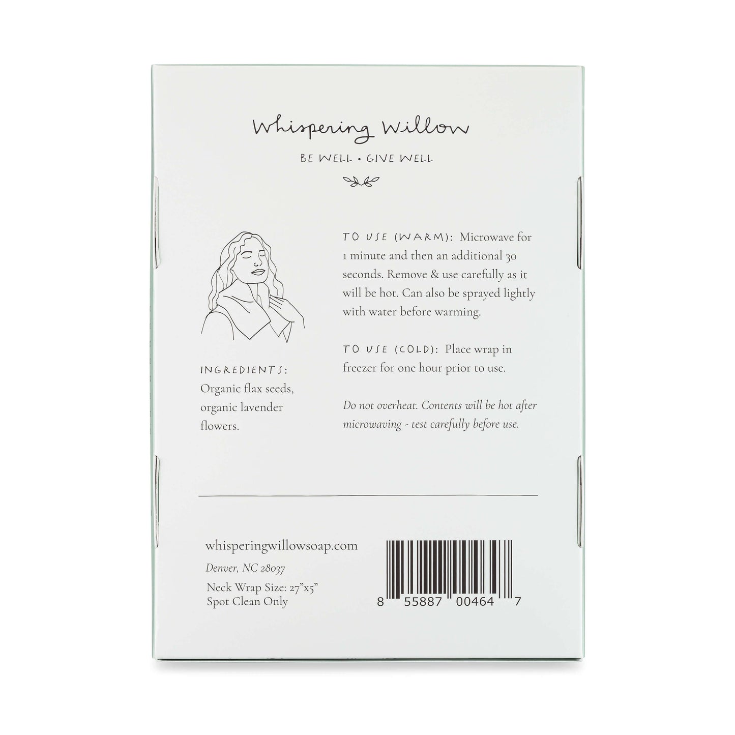 Neck Wrap, Lavender - Fly Away and gray dotted- Boxed
