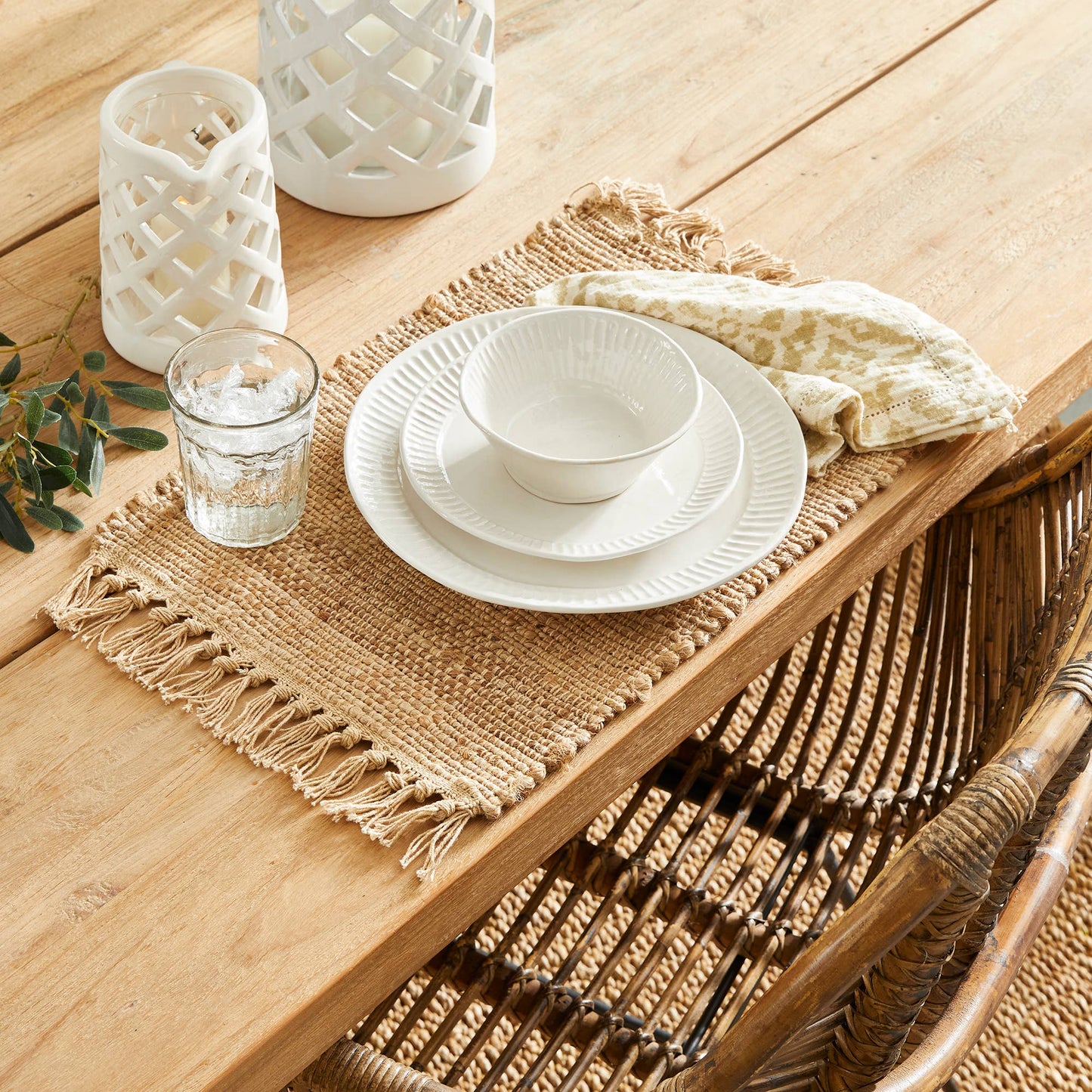 Rae Woven Fringe Placemat