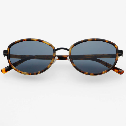 Jordan Acetate Oval Sunglasses  : Tortoise / Matte Black