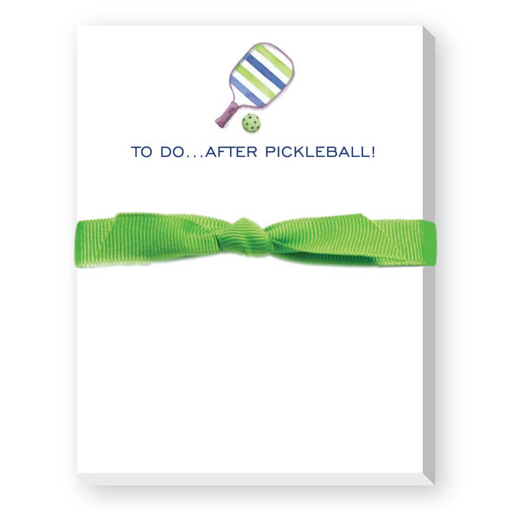 TO DO AFTER PICKLEBALL MINI NOTEPAD - Donovan Designs Charm: PINK/GREEN PADDLE