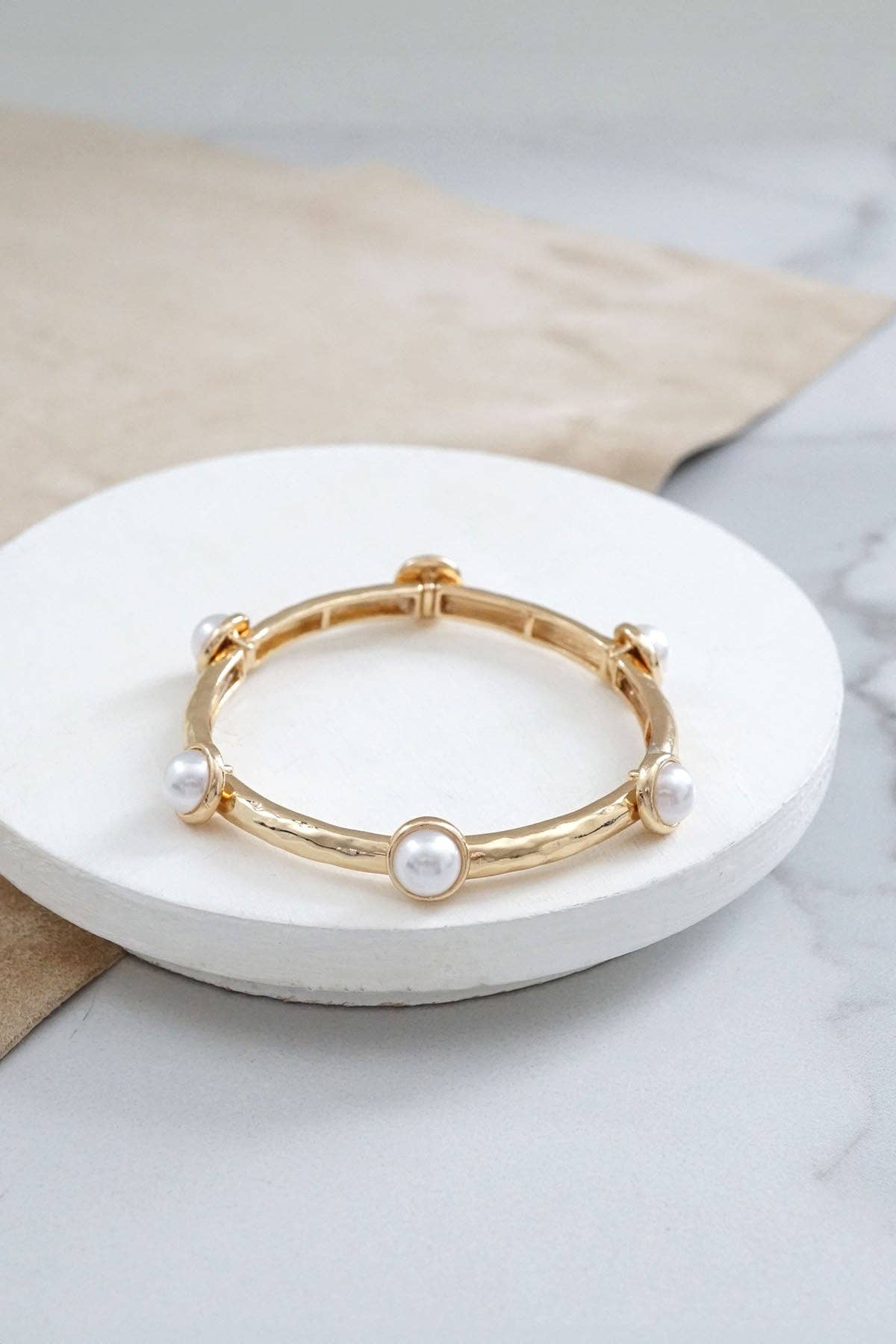 Jeweled Golden Bangle with semi precious stone dots: Turquoise