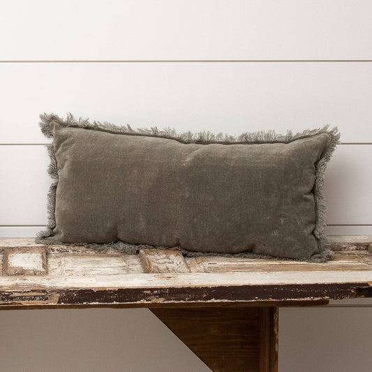 Lumbar Pillow - Velvet, Slate (PC)