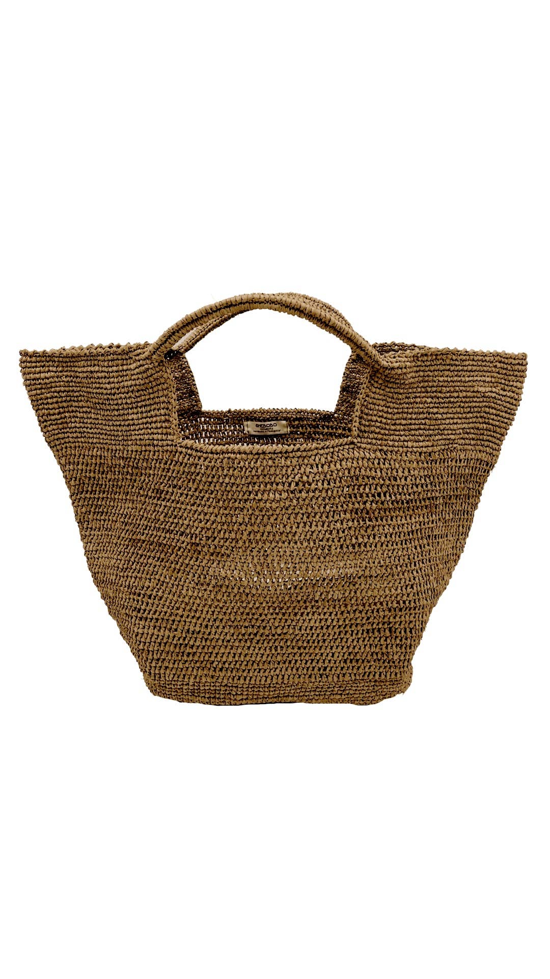 ConCon Crochet Straw Basket: Natural