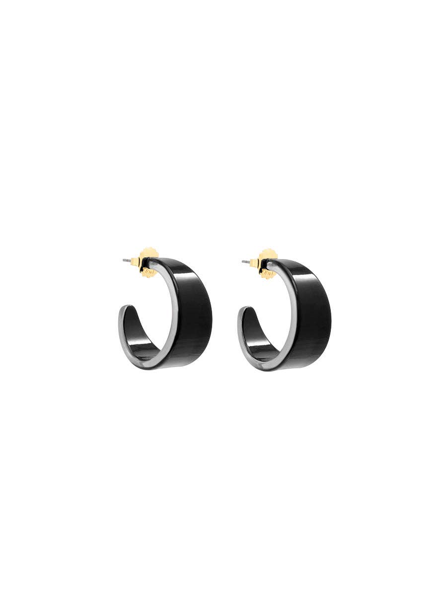 Small Chunky Resin Hoop Earring: H.PNK
