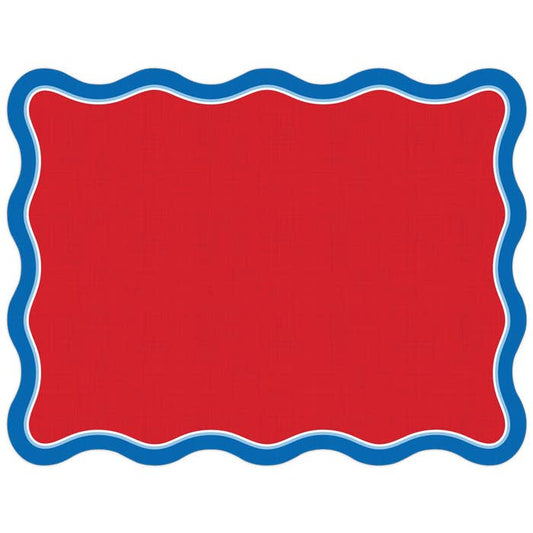 Red White and Blue Linen Posh Die-Cut Placemat