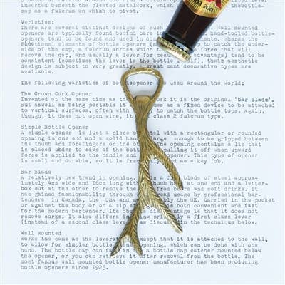 Antler Bottle Opener, Brass