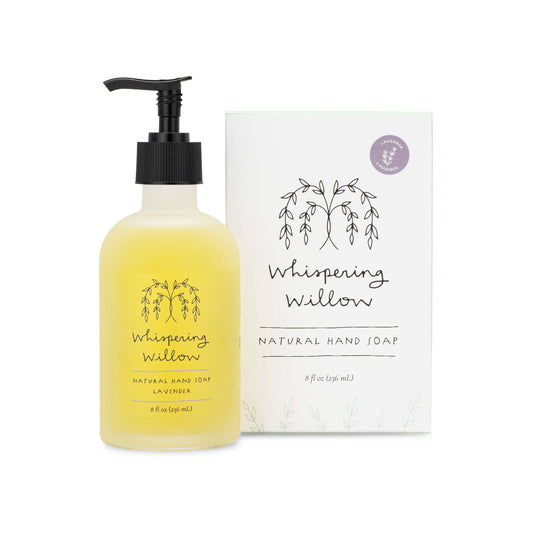 Whispering Willow Lavender Hand Soap - 8oz Glass Bottle