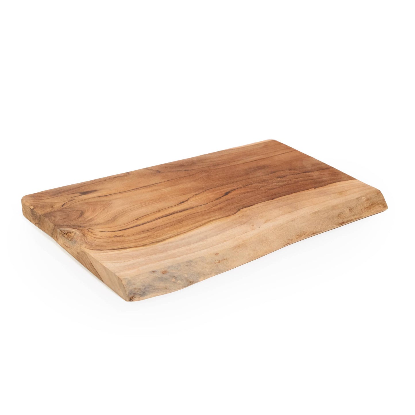 Live Edge Teak Slice Charcuterie Board: Large