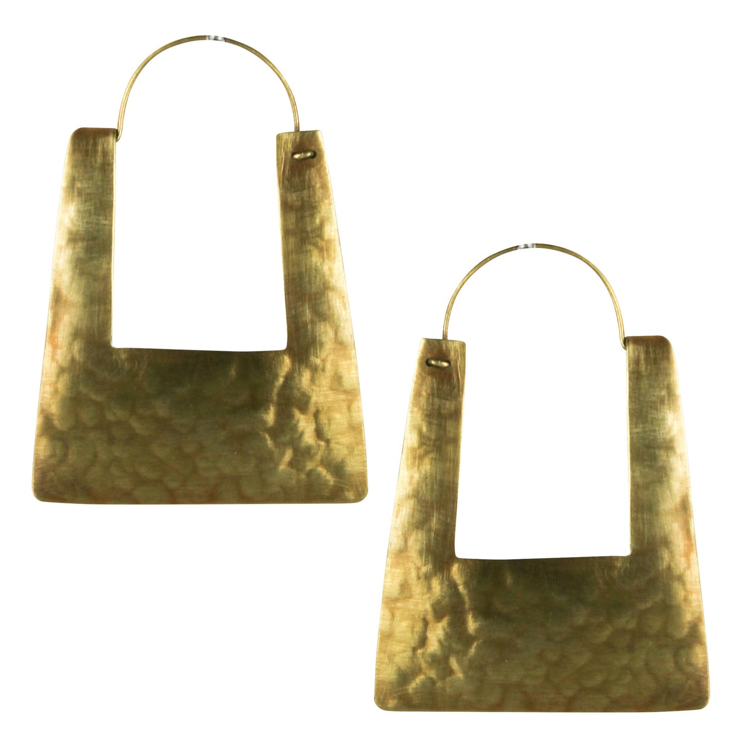 Alba Earring, Brass - Trapezoid