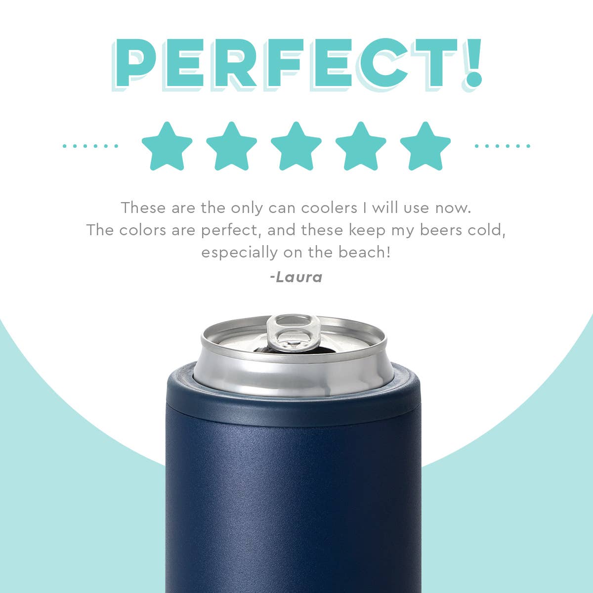 Swig - Navy Skinny Can Cooler (12oz)