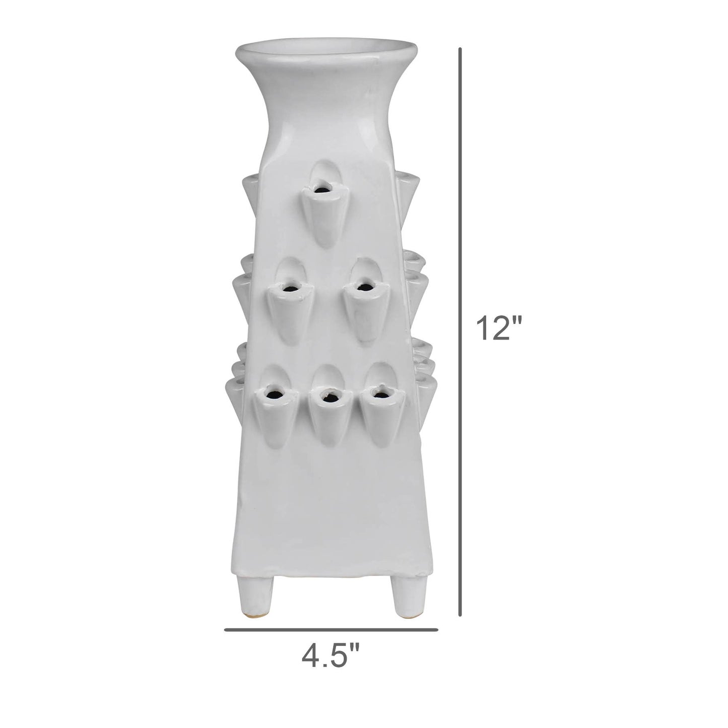 White Aptos Tulipierre Vase