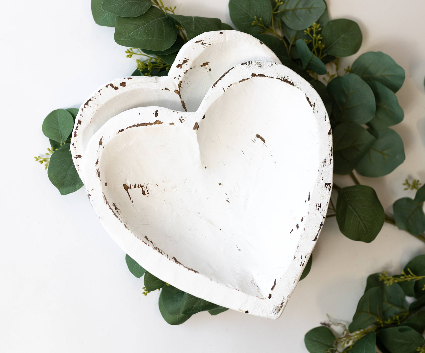 Sweet Heart Dough Bowl: 6.5x6x2.5 / Natural