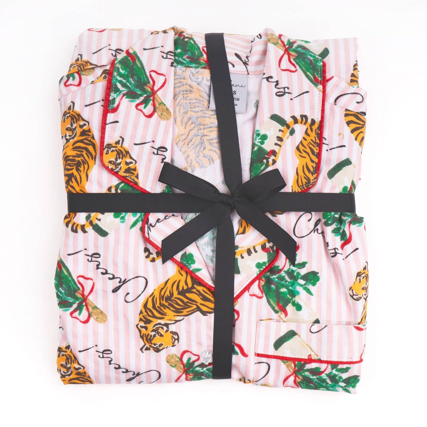 Tiger Stripe Flannel PJ Set: M