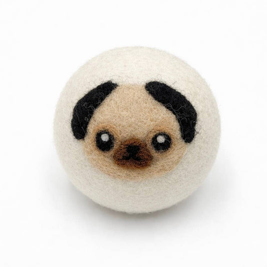Dogs: Eco Wool Dryer Balls Fair Trade: Pug