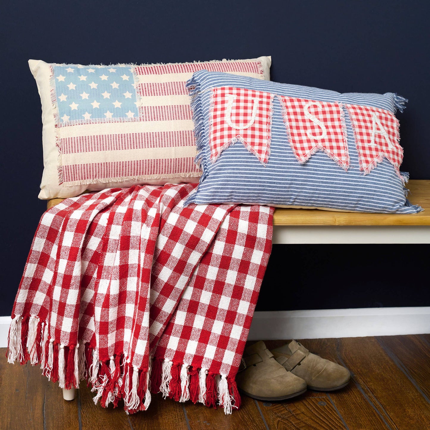 Red Gingham Throw
