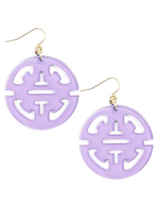 Traveling Resin Drop Earring: Navy