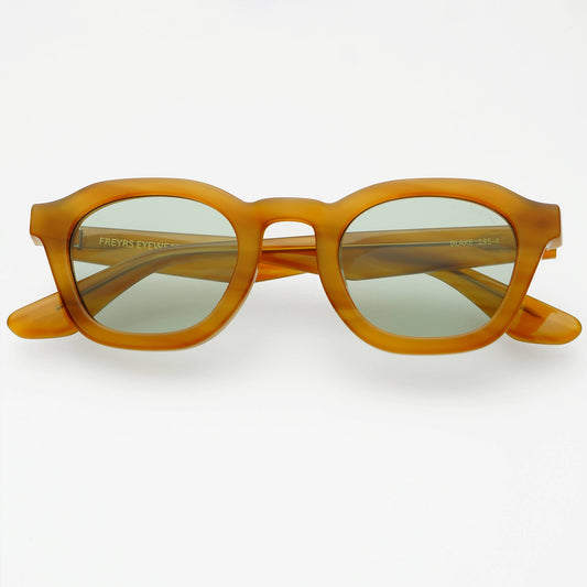 Blake Acetate Unisex Round Sunglasses   : Honey