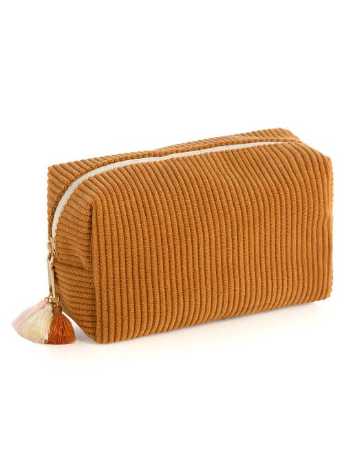 ROUX BOXY ZIP POUCH: Rust