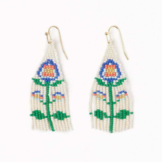 Audrey Small Seed Bead Single Poppy Flower Lapis Wholesale