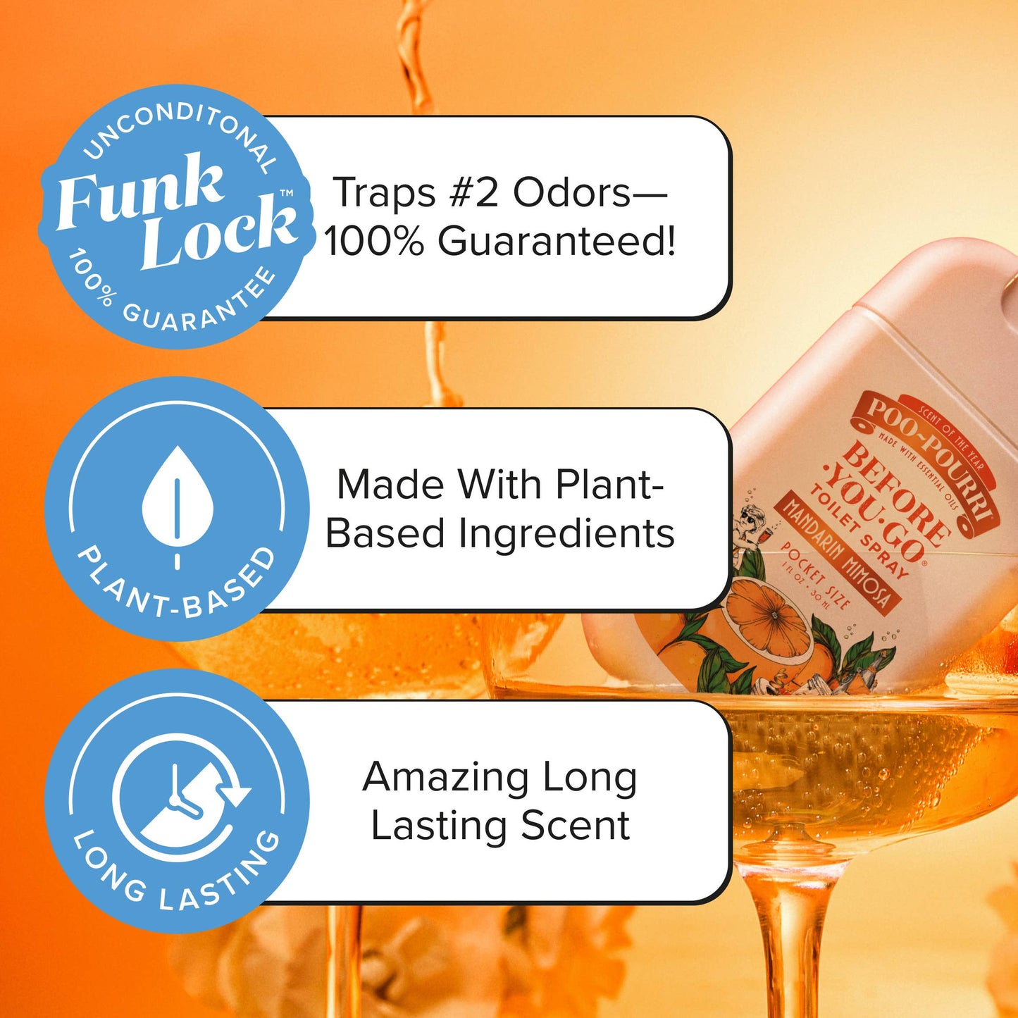 Poo~Pourri Mandarin Mimosa 1oz Pocket Sprayer, Pouched