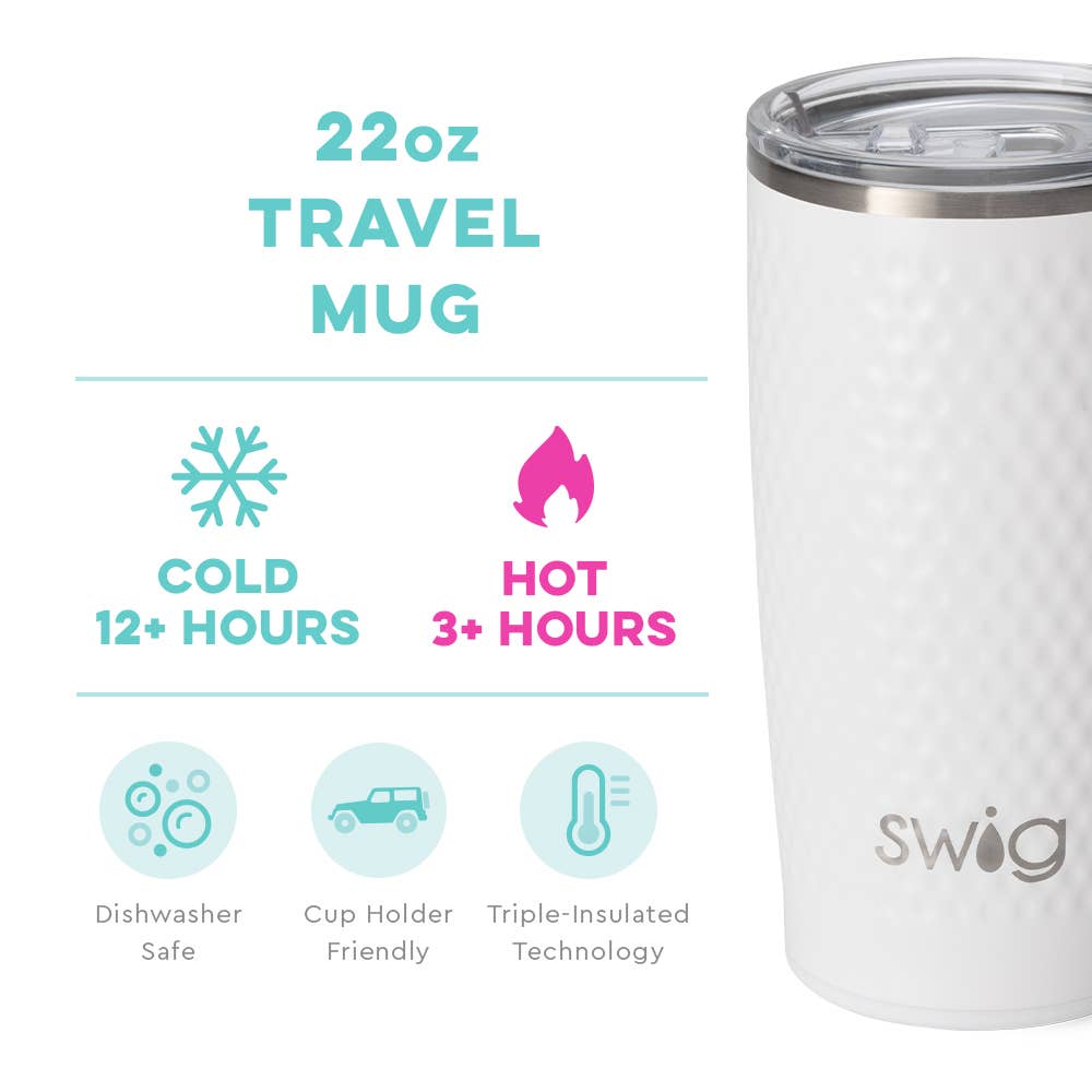 Swig - White Golf Ball Travel Mug (22oz)