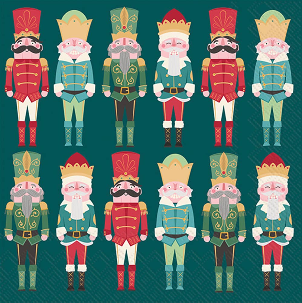 Paper Cocktail Napkins Nutcrackers Christmas