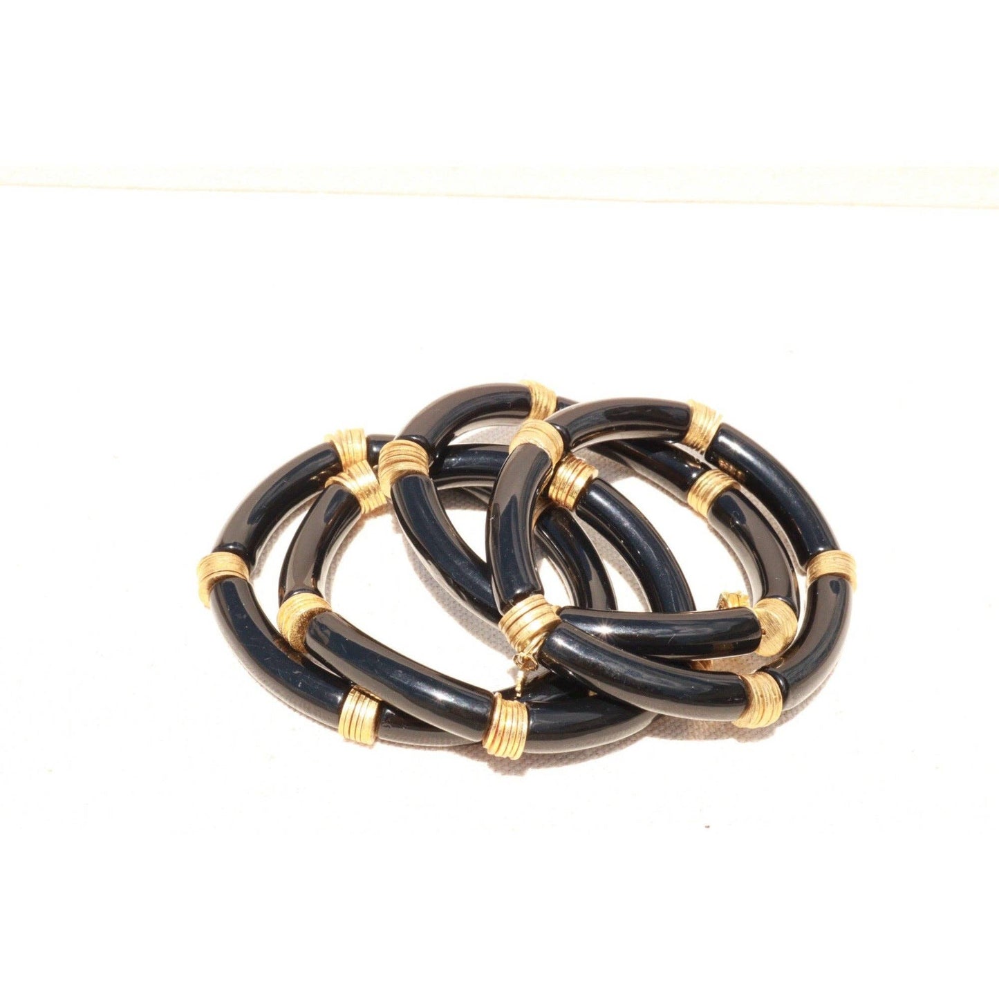 Acrylic Bamboo Stretch Bracelet: Digital Lavender