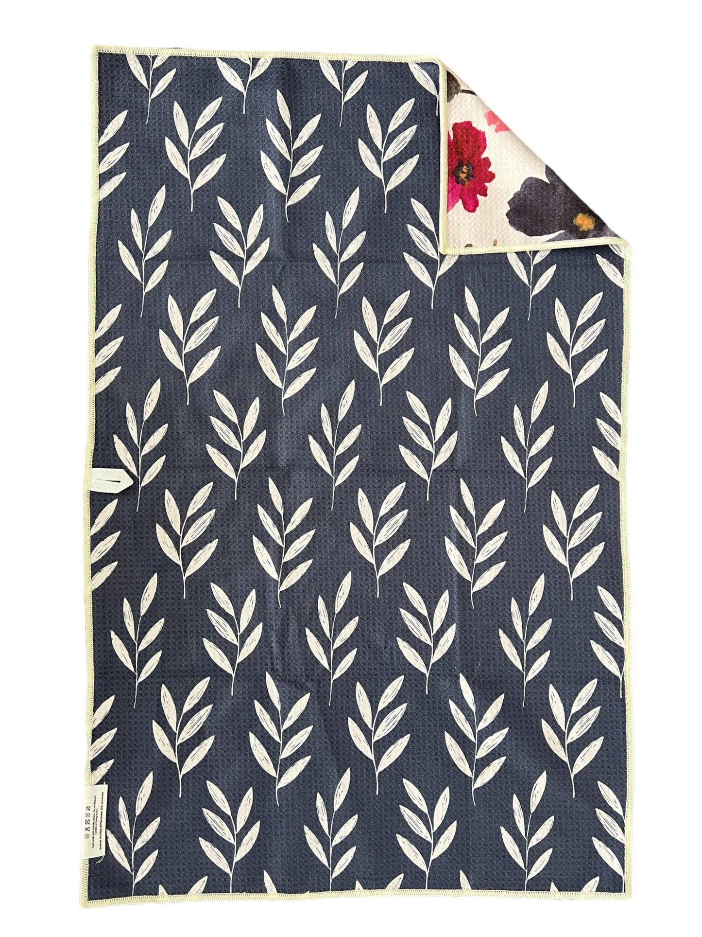 Crae Ester: Reversible Hand Towel: Cream/Navy / Hand Towel