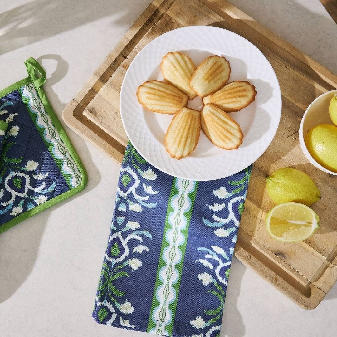 Rosemary Stripe Indigo Tea Towel: One Size